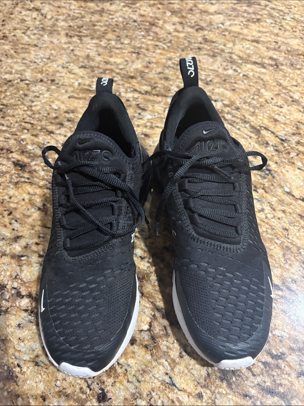 Nike Kids Black and White Air Max Style Sneakers